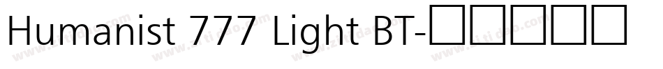 Humanist 777 Light BT字体转换